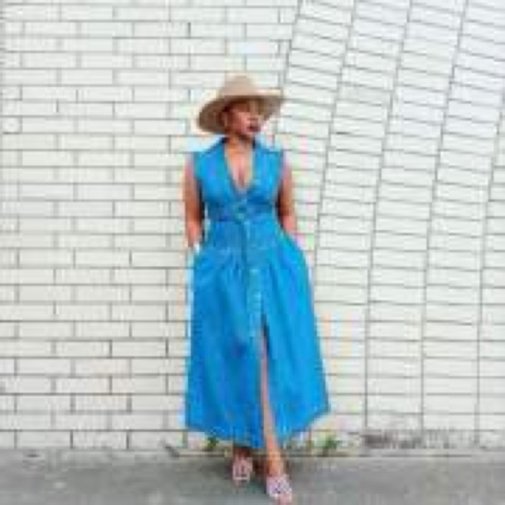 Sleeveless Denim Dress - Picture 6 of 11